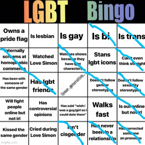 hehehe abro checkkkk | image tagged in lgbtq bingo | made w/ Imgflip meme maker