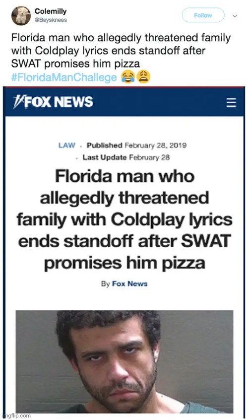 SWAT offered him pizza. | made w/ Imgflip meme maker