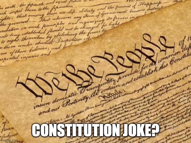 Constitution | CONSTITUTION JOKE? | image tagged in constitution | made w/ Imgflip meme maker