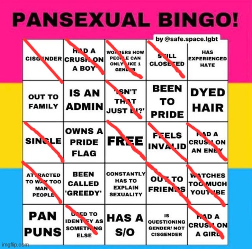 heyo | image tagged in pansexual bingo | made w/ Imgflip meme maker