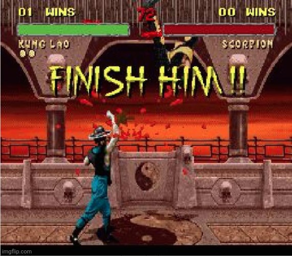finish him2 | image tagged in finish him2 | made w/ Imgflip meme maker