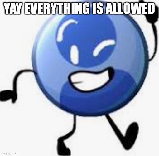 Profile picture bfb |  YAY EVERYTHING IS ALLOWED | image tagged in profile picture bfb | made w/ Imgflip meme maker