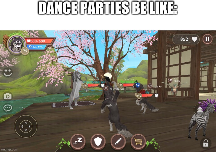 Wildcrafters... | DANCE PARTIES BE LIKE: | image tagged in wildcraft | made w/ Imgflip meme maker