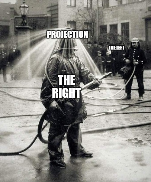 Right-Wing | PROJECTION; THE LEFT; THE RIGHT | image tagged in politics,political meme,political,alt right,left wing | made w/ Imgflip meme maker