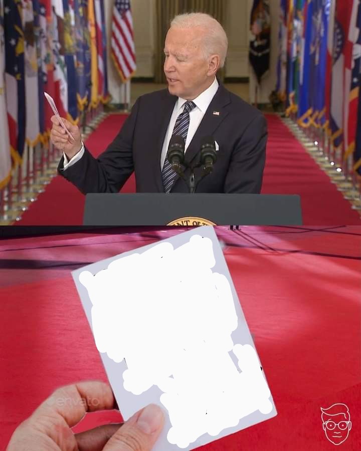 Joe Biden's Card Blank Meme Template