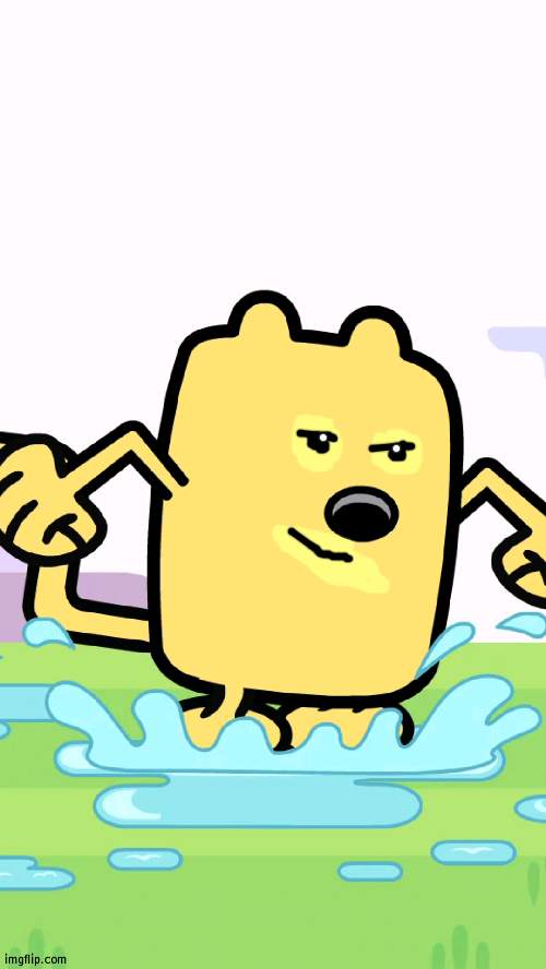 Draw a face on Wubbzy | image tagged in wubbzy jumping in puddles,wubbzy,face | made w/ Imgflip meme maker