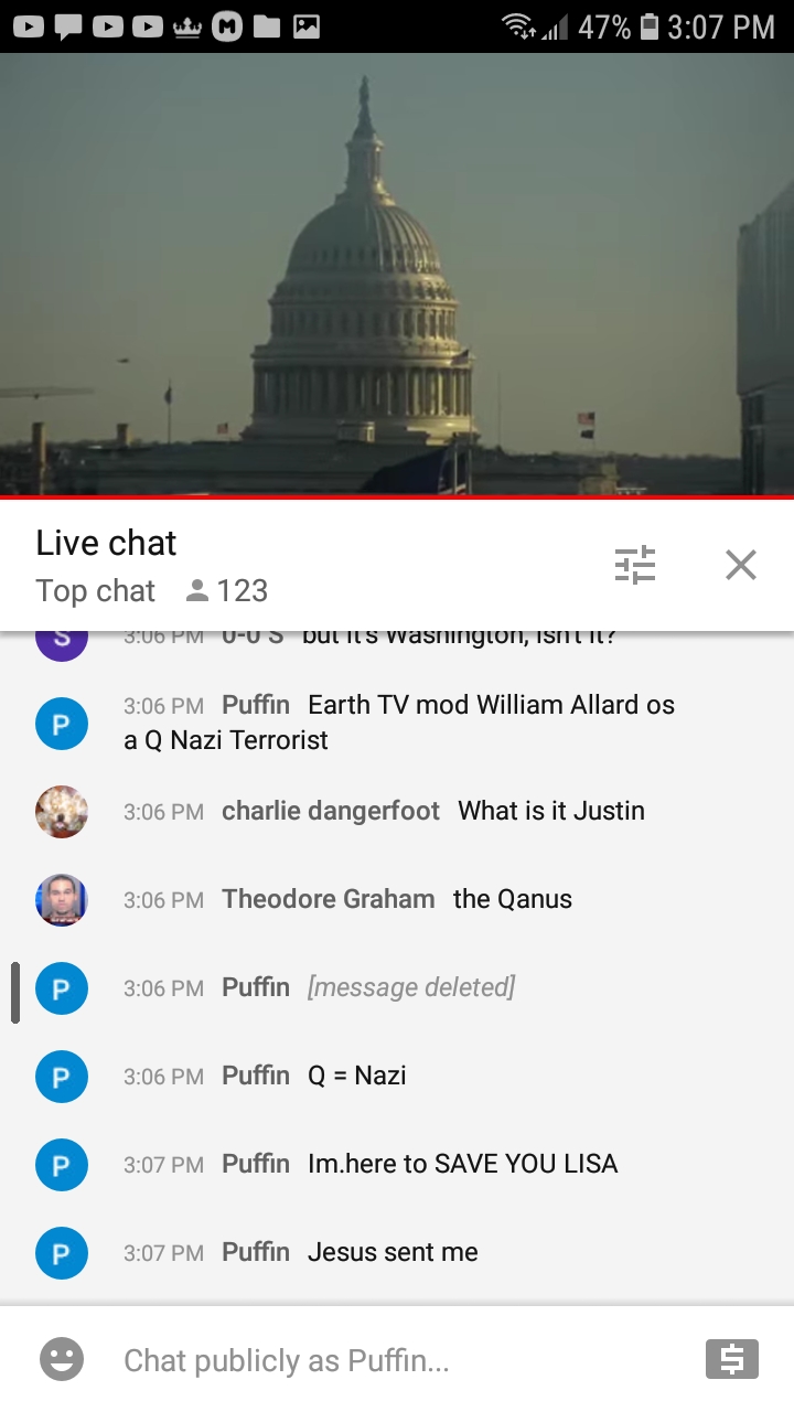 High Quality Earth TV LiveChat Mods Protect a Q Nazi Terrorist Cell 223 Blank Meme Template