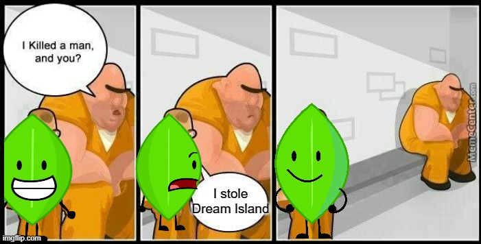 yes | I stole Dream Island | image tagged in prisoners blank,bfb,memes | made w/ Imgflip meme maker