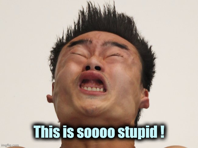Sex Face | This is soooo stupid ! | image tagged in sex face | made w/ Imgflip meme maker