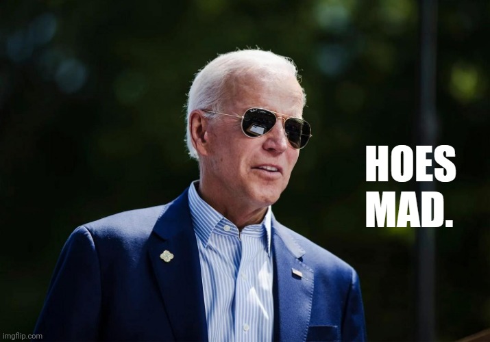 Joe Biden hoes mad | image tagged in joe biden hoes mad | made w/ Imgflip meme maker
