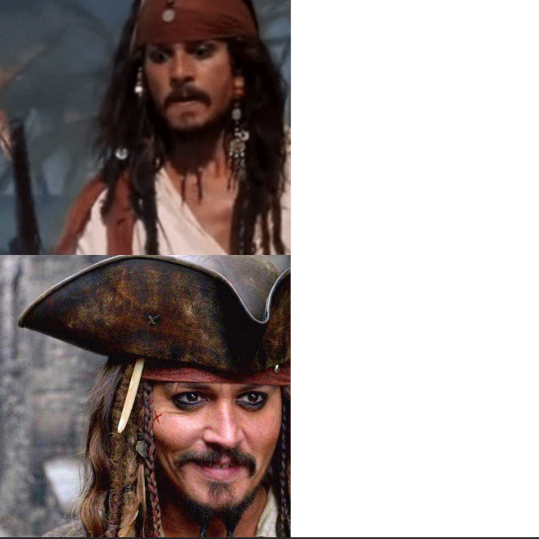 Captain Jack Sparrow Drake Blank Template - Imgflip
