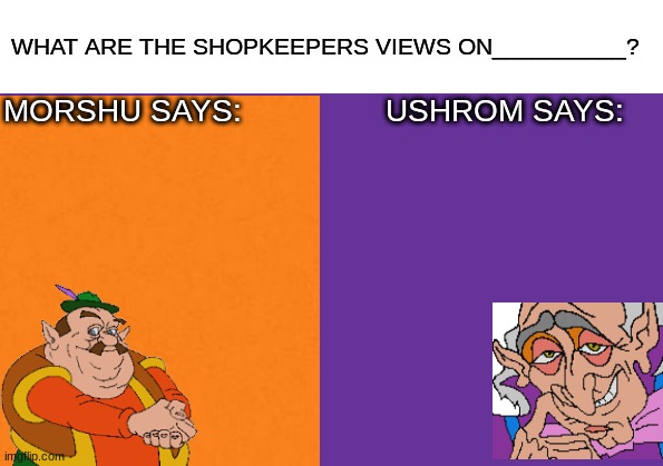 the shopkeepers views on Blank Meme Template