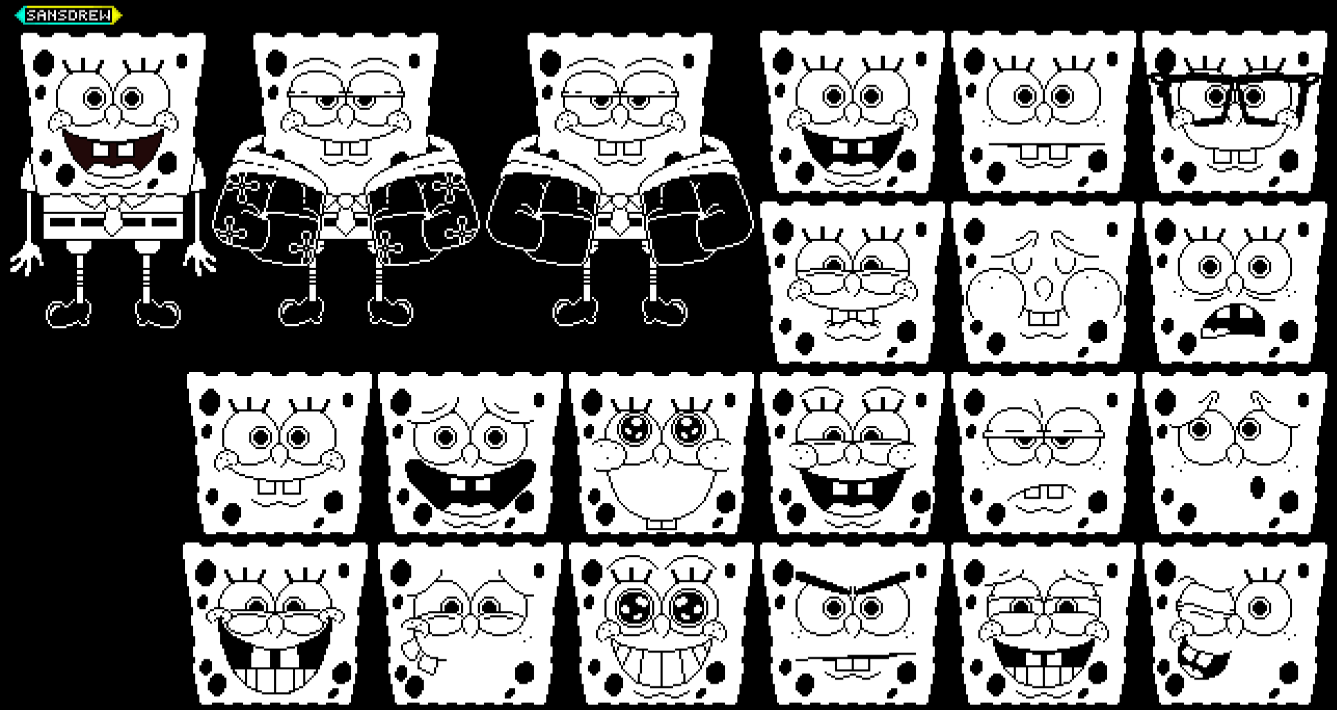 SpongeSwap Spongebob Sprites Blank Meme Template