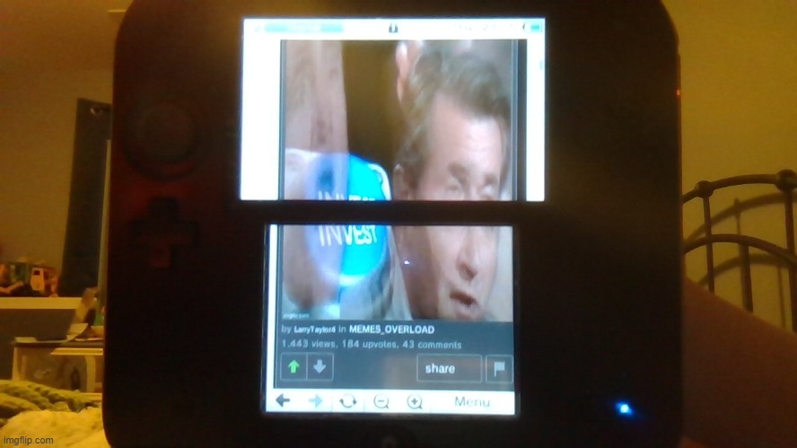 ImgFlip on the 2DS web browser. | image tagged in 2ds,imgflip,web browser | made w/ Imgflip meme maker