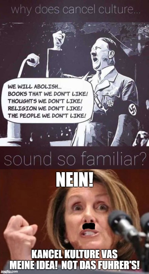 Which Came First? The Addict or the Hag? | image tagged in fascism,communism,pelosi,cancel culture,censorship,hitler | made w/ Imgflip meme maker