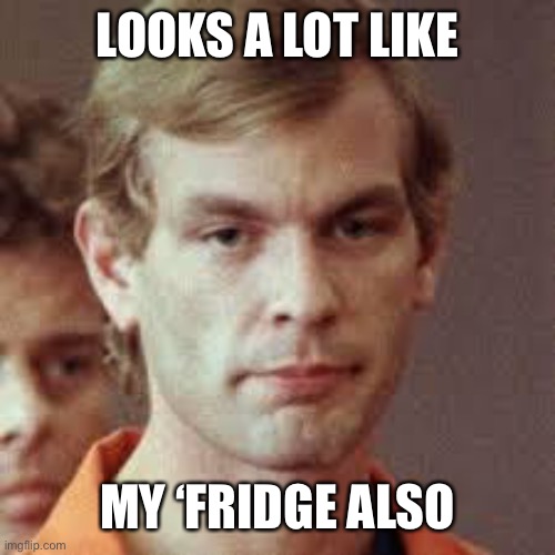 Jeffrey Dahmer | LOOKS A LOT LIKE MY ‘FRIDGE ALSO | image tagged in jeffrey dahmer | made w/ Imgflip meme maker