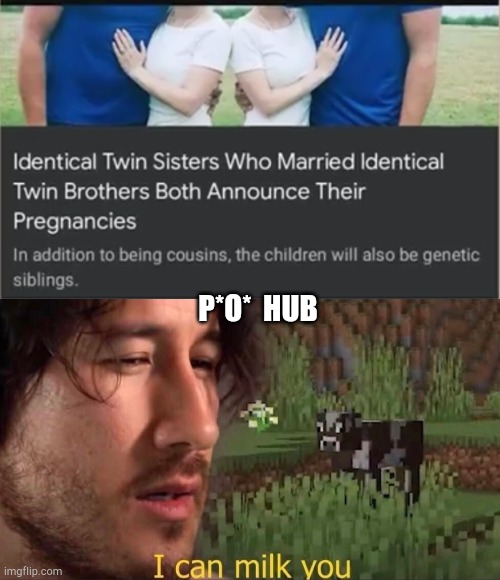 P*O*  HUB | image tagged in i can milk you template,p hub | made w/ Imgflip meme maker