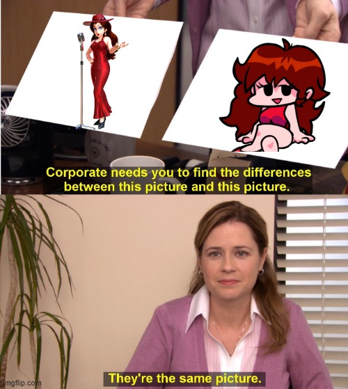 Can you tell the difference between Pauline and GF | image tagged in memes,they're the same picture | made w/ Imgflip meme maker