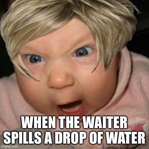 WHEN THE WAITER SPILLS A DROP OF WATER | image tagged in karen | made w/ Imgflip meme maker