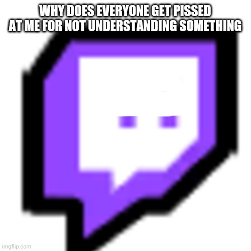 Twitch Pet (Among Us) | WHY DOES EVERYONE GET PISSED AT ME FOR NOT UNDERSTANDING SOMETHING | image tagged in twitch pet among us | made w/ Imgflip meme maker