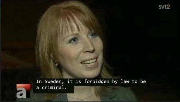 In sweden, it is forbidden by law to be a criminal Blank Meme Template