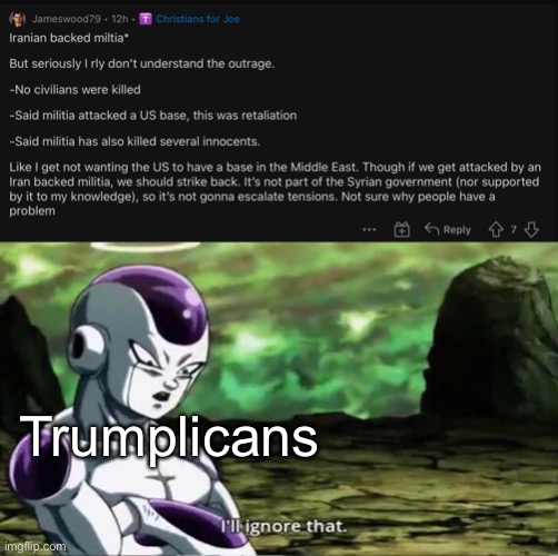 hmmm.... Biden is totally a bad President... | Trumplicans | image tagged in i ll ignore that | made w/ Imgflip meme maker