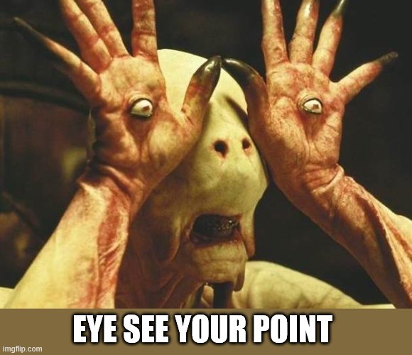 EYE SEE YOUR POINT | made w/ Imgflip meme maker