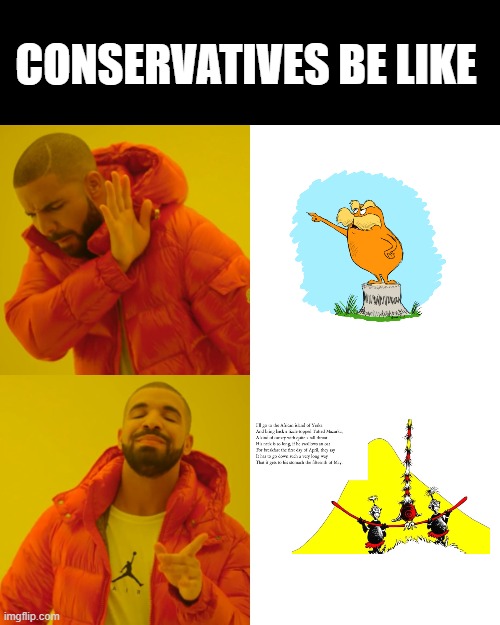 Drake Hotline Bling | CONSERVATIVES BE LIKE | image tagged in memes,drake hotline bling | made w/ Imgflip meme maker