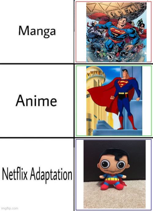 What is wrong with this plushie | image tagged in netflix adaptation,superman,memes | made w/ Imgflip meme maker