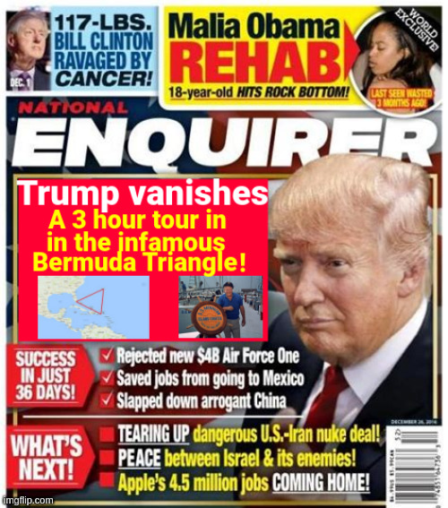 Trump disappers in Bermuda Triangle | image tagged in donald trump | made w/ Imgflip meme maker