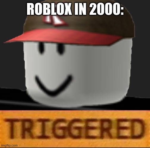 Roblox Triggered | ROBLOX IN 2000: | image tagged in roblox triggered | made w/ Imgflip meme maker