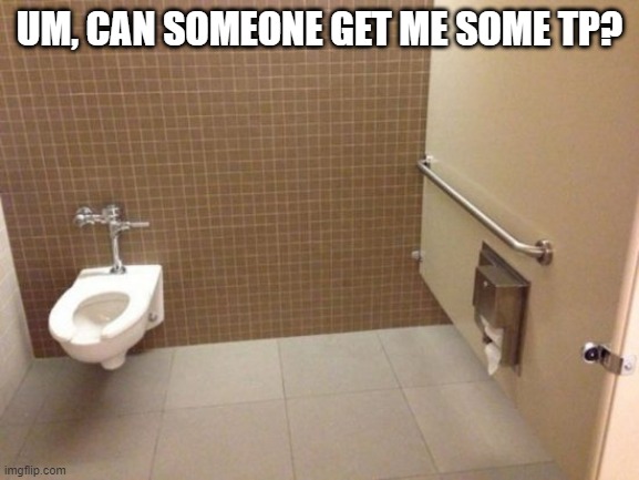 Reach! | UM, CAN SOMEONE GET ME SOME TP? | image tagged in you had one job | made w/ Imgflip meme maker