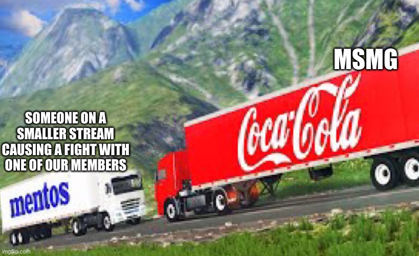Facts | MSMG; SOMEONE ON A SMALLER STREAM CAUSING A FIGHT WITH ONE OF OUR MEMBERS | made w/ Imgflip meme maker