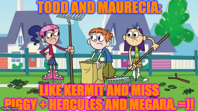 Wayside School | TODD AND MAURECIA:; LIKE KERMIT AND MISS PIGGY + HERCULES AND MEGARA. =)! | image tagged in wayside school | made w/ Imgflip meme maker