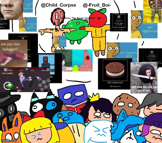 Repost this but add more chaos (if you wondering, i add Senpai vs Dad) | made w/ Imgflip meme maker