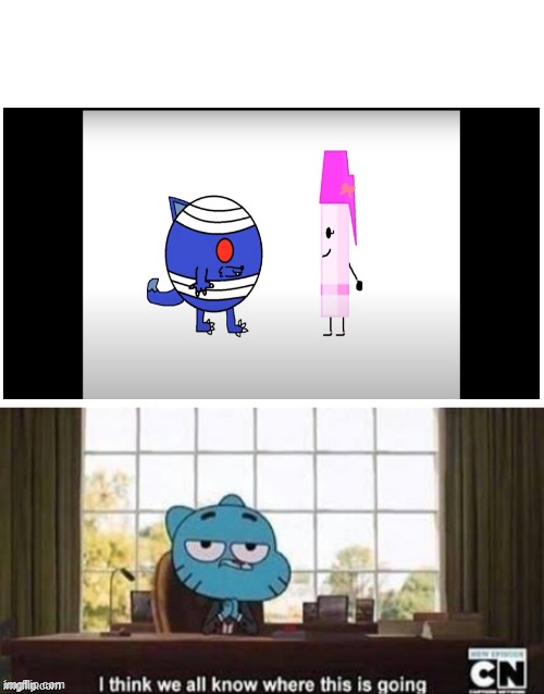 SHIP | image tagged in gumball i think we all know | made w/ Imgflip meme maker