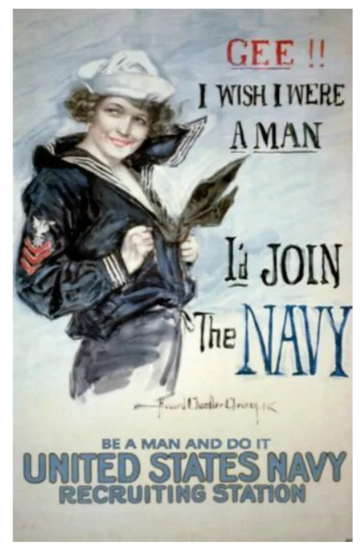 High Quality US Navy Poster Girl Blank Meme Template