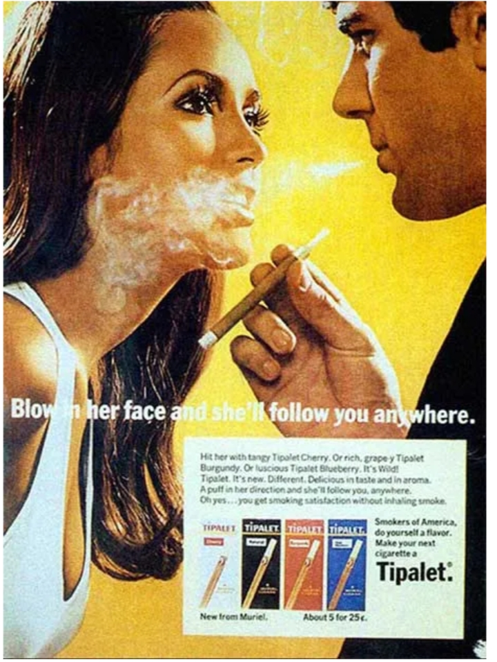 60s Seduction: Smoking Ad Blank Meme Template
