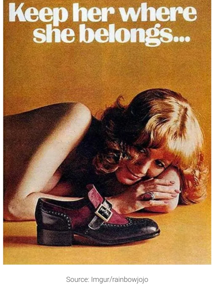 High Quality Sexist Shoe Ad Blank Meme Template