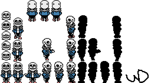 My sans sprite sheet! This is free to use for any game/animation