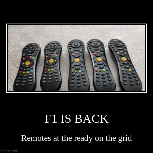 F1 is Back | image tagged in funny,demotivationals,sports | made w/ Imgflip demotivational maker