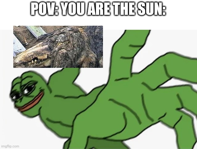 pepe punch | POV: YOU ARE THE SUN: | image tagged in pepe punch | made w/ Imgflip meme maker