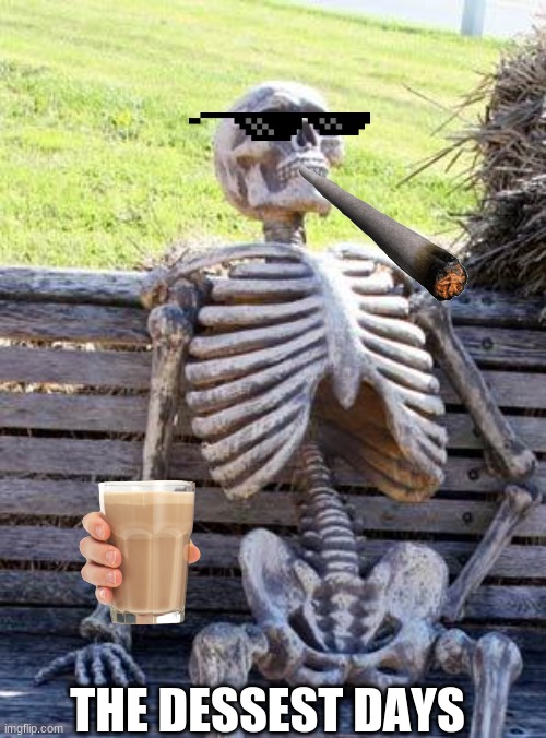 Waiting Skeleton Meme | THE DESSEST DAYS | image tagged in memes,waiting skeleton | made w/ Imgflip meme maker