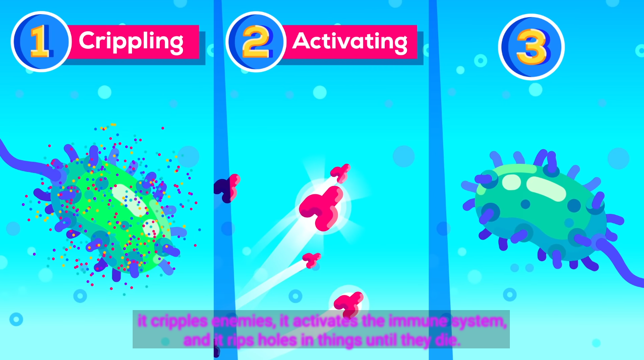it cripples enemies, it activates the immune system Blank Meme Template