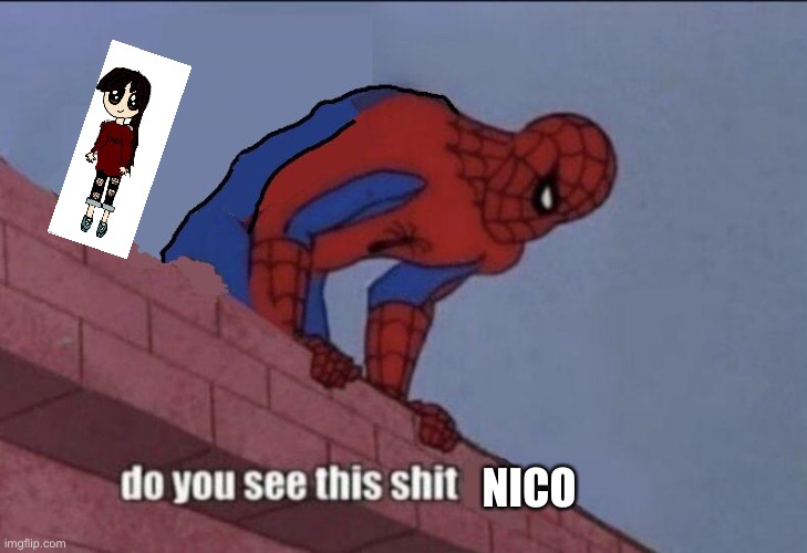 I was to bored to photoshop it XD | NICO | image tagged in spider-man do you see this | made w/ Imgflip meme maker