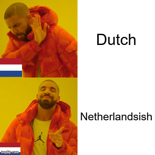 Drake Hotline Bling Meme | Dutch; Netherlandsish | image tagged in memes,drake hotline bling | made w/ Imgflip meme maker