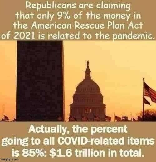 Debunking Republicans' lame talking point to justify their "no" votes on the largest, most important relief bill in modern times | image tagged in republicans,gop,economy,covid-19,coronavirus,conservative logic | made w/ Imgflip meme maker