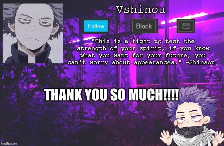 I LOVE IT!!!!!!! | THANK YOU SO MUCH!!!! | image tagged in anime,my hero academia,custom template | made w/ Imgflip meme maker