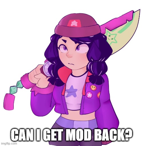 i had it awhile ago, but i got it removed for some reason. im second in command of war_against_tiktok | CAN I GET MOD BACK? | made w/ Imgflip meme maker