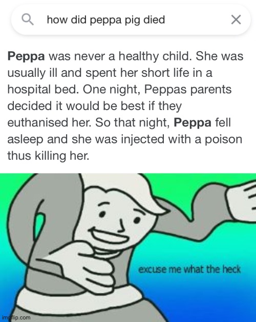 Pepa pig | image tagged in excuse me what the heck | made w/ Imgflip meme maker